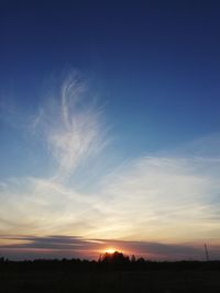 Scenic view of silhouette landscape against sky during sunset