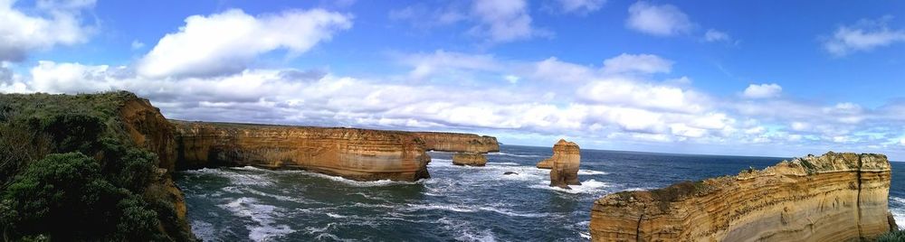 Panoramic view of sea against sky