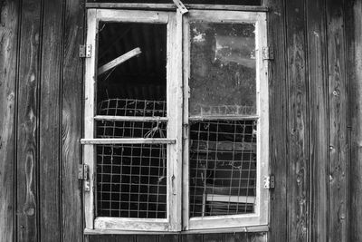 Close-up of window of building