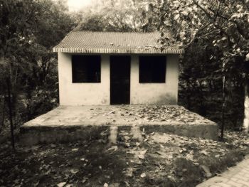 Built structure with trees in background