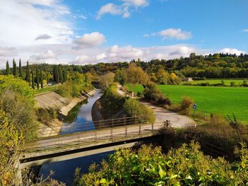 Scenic view of river against sky