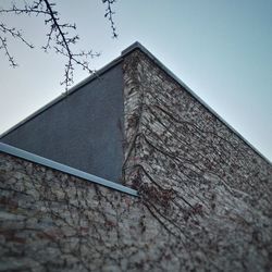 Low angle view of building against clear sky