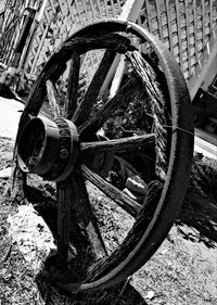 Close-up of abandoned wheel