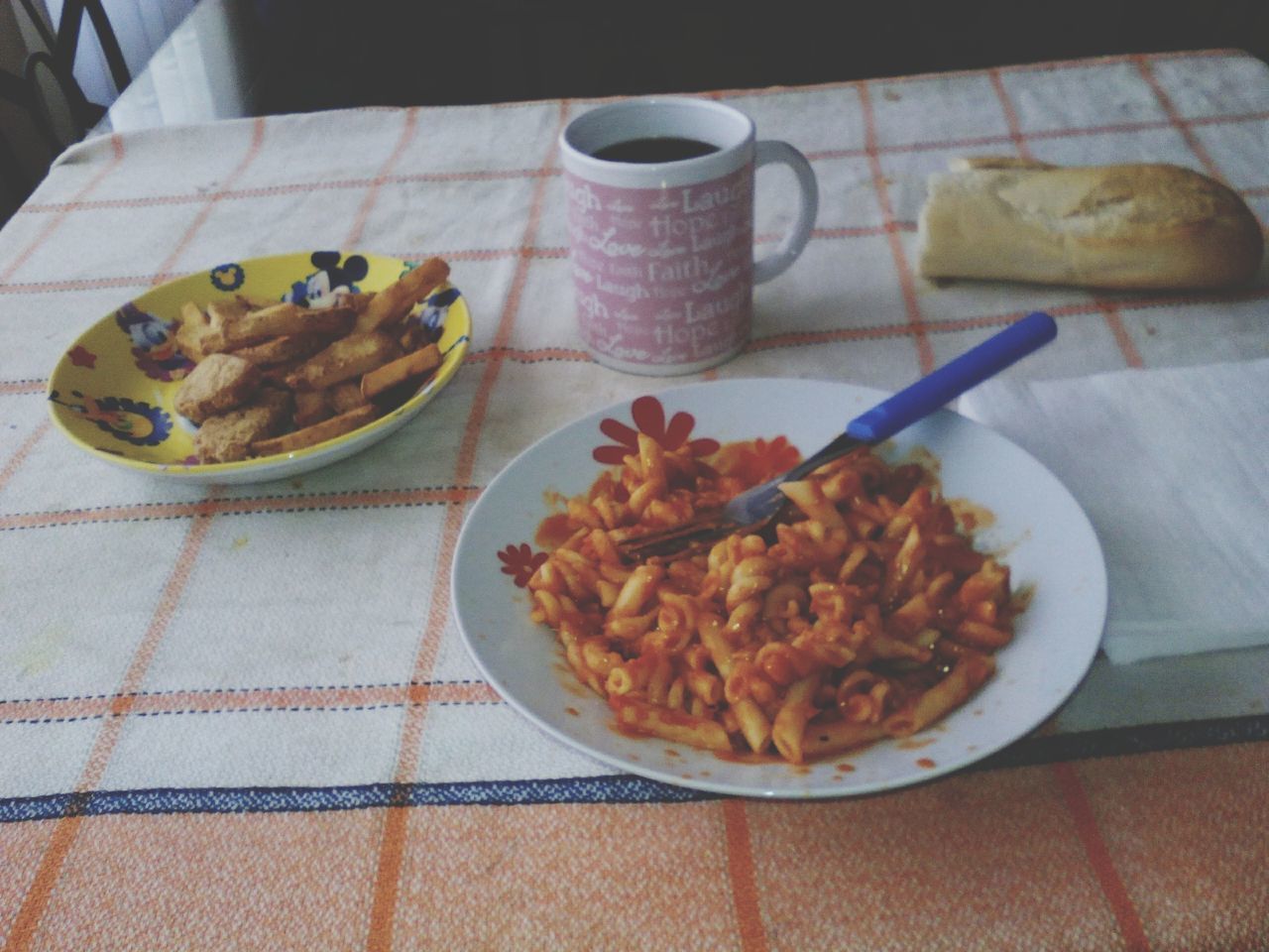 food and drink, food, indoors, plate, ready-to-eat, freshness, table, still life, serving size, meal, high angle view, fork, healthy eating, meat, served, indulgence, bread, close-up, breakfast, no people