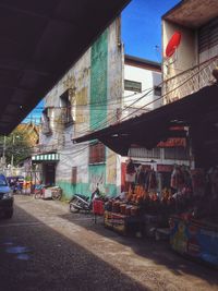 View of buildings along road