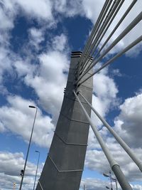 Low angle view of bridge against sky