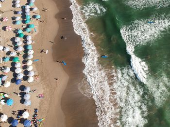 High angle view of beach