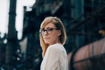 Young woman looking at camera