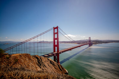 Golden gate bridge against sky