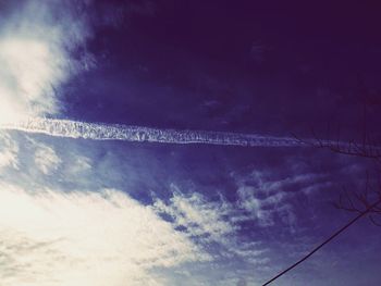 Low angle view of cloudy sky