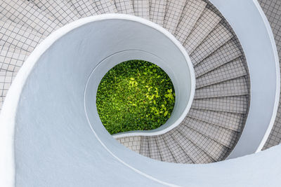 View of spiral staircase