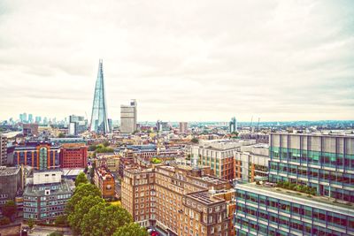 High angle view of cityscape