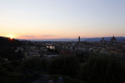 High angle view of city