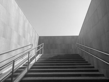 Low angle view of staircase against building