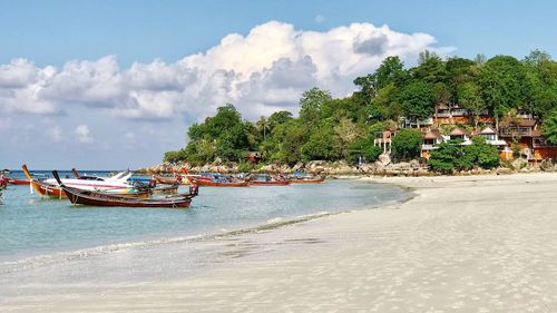 Panoramic view of beach and sea against sky