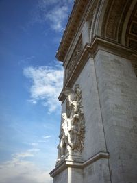 Low angle view of historical building against sky