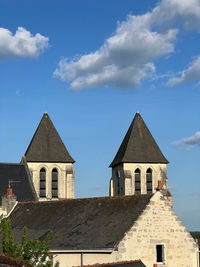 Low angle view of building against sky