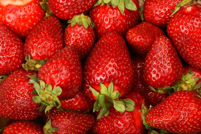 Full frame of strawberries