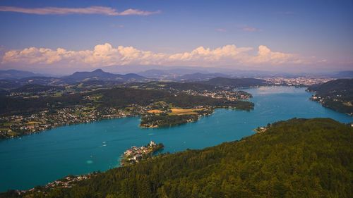 View from viewingplatform pyramidenkogel / austria/ kärnten