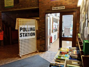 Information sign in store