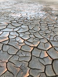 Full frame shot of cracked land