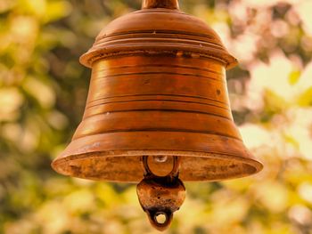 Close-up of old lamp