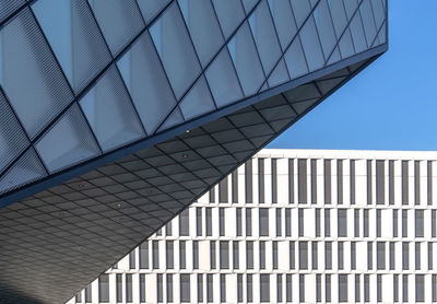 Low angle view of modern building against sky