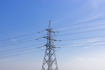 High voltage pole or high voltage electricity tower and transmission power lines