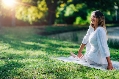 Yoga woman by