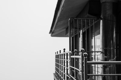 Low angle view of built structure against clear sky