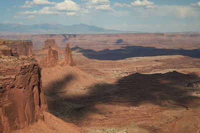 Scenic view of desert against sky