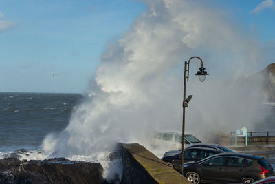 Panoramic view of sea against sky