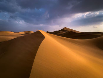 Scenic view of desert against sky