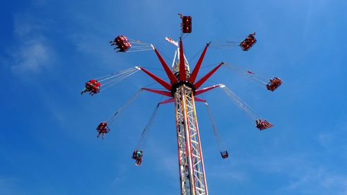 Low angle view of amusement park ride