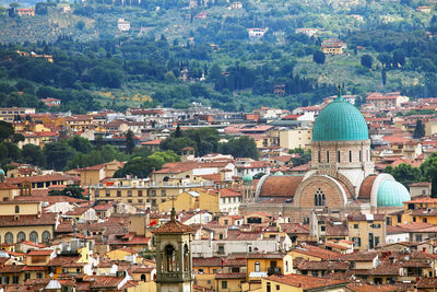 High angle view of tuscany townscape
