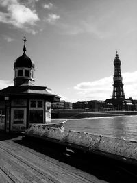 Built structure against cloudy sky
