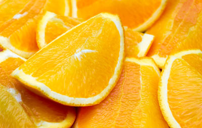 Full frame shot of orange slices