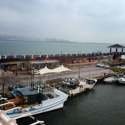 Boats in harbor