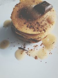 Close-up of bread in plate