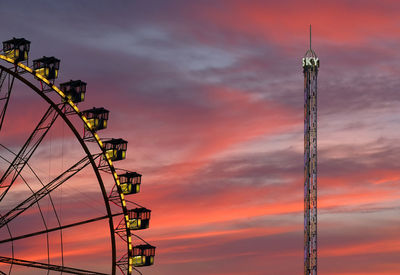 Low angle view of sky at sunset