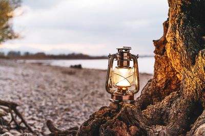 Close-up of illuminated light