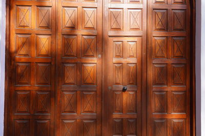 Full frame shot of wooden door