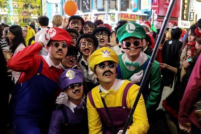 Group of people in shopping mall