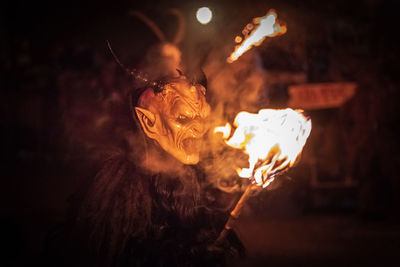 Fire. flames. krampus. christmas devils