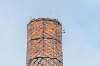 Low angle view of building against clear sky