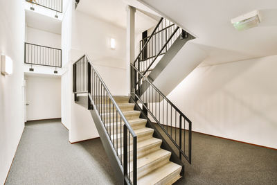 High angle view of staircase