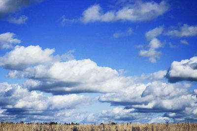 Scenic view of cloudscape against blue sky
