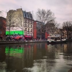 Reflection of buildings in canal