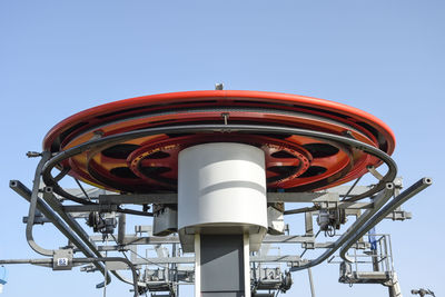 Low angle view of tower against clear sky