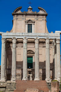 Temple of antoninus and faustina at the roman forum in rome